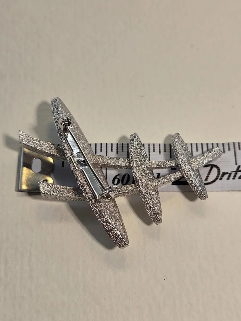 Silver Modern Abstract Metal Accent Pin - Contemporary Home Accent
